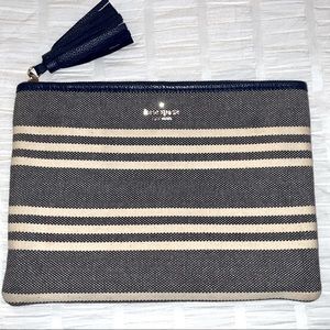 Authentic Kate Spade canvas clutch